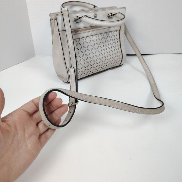 FLAWS Kate Spade Looloo Perri Lane Bubbles Crossbody Taupe Leather Bag - Picture 10 of 16